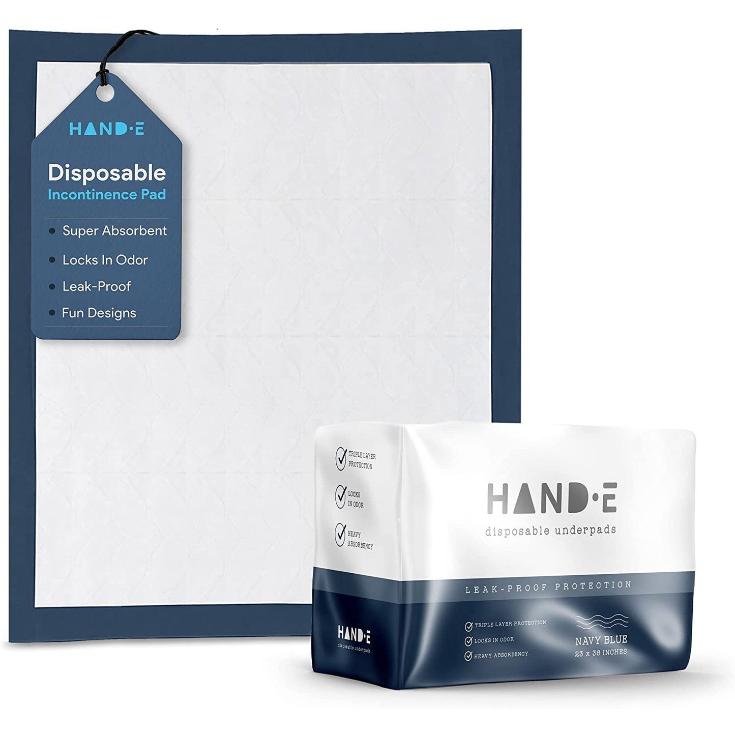 Navy Blue Disposable Bed Pads