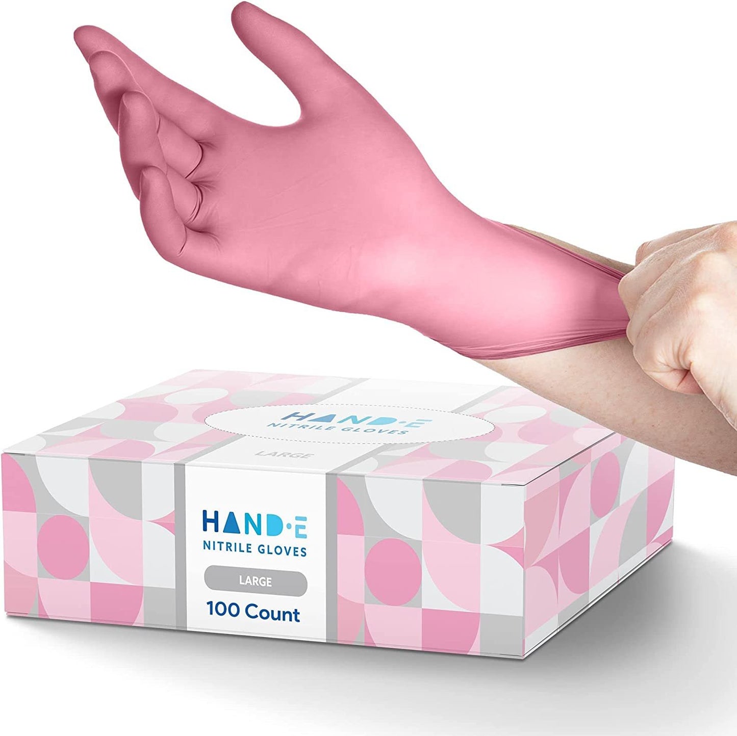 Pink Nitrile Disposable Gloves